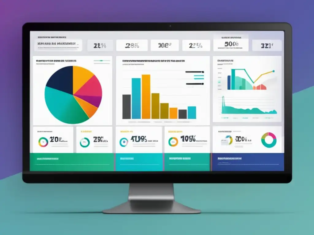 Gráfico de análisis de datos en marketing de afiliados