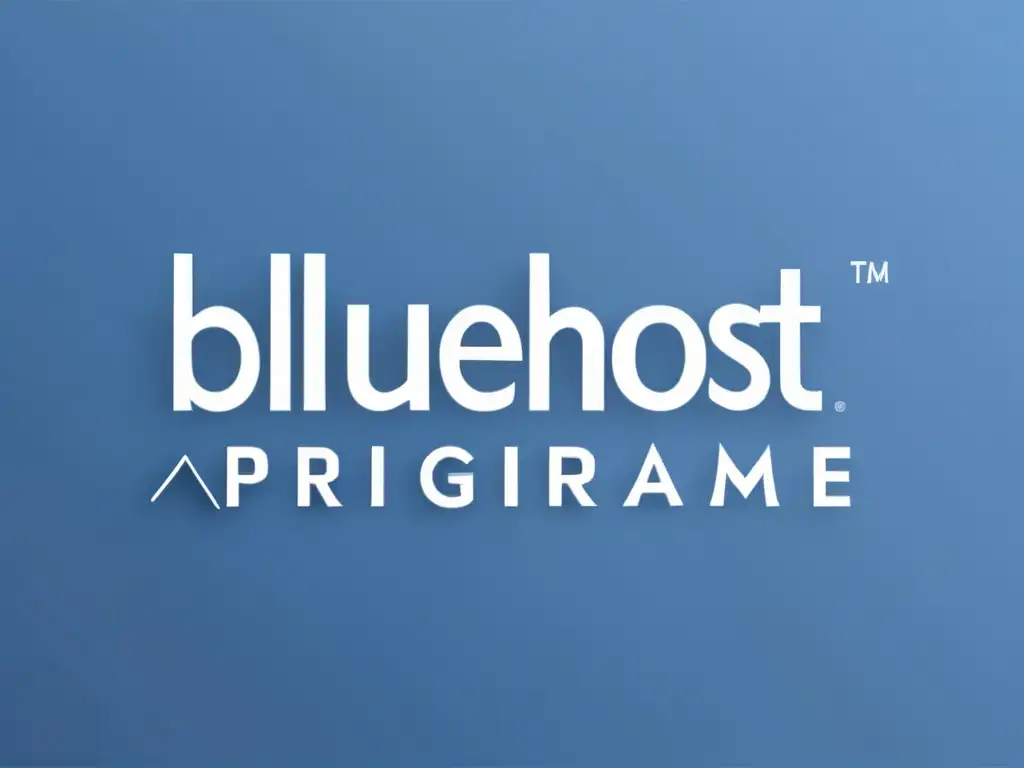 Logo Bluehost con gradiente azul, tipografía profesional y 