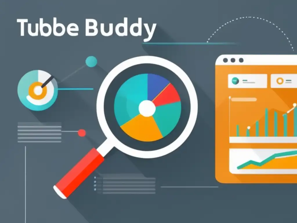 Imagen moderna de TubeBuddy con herramientas de investigación de palabras clave, análisis y optimización