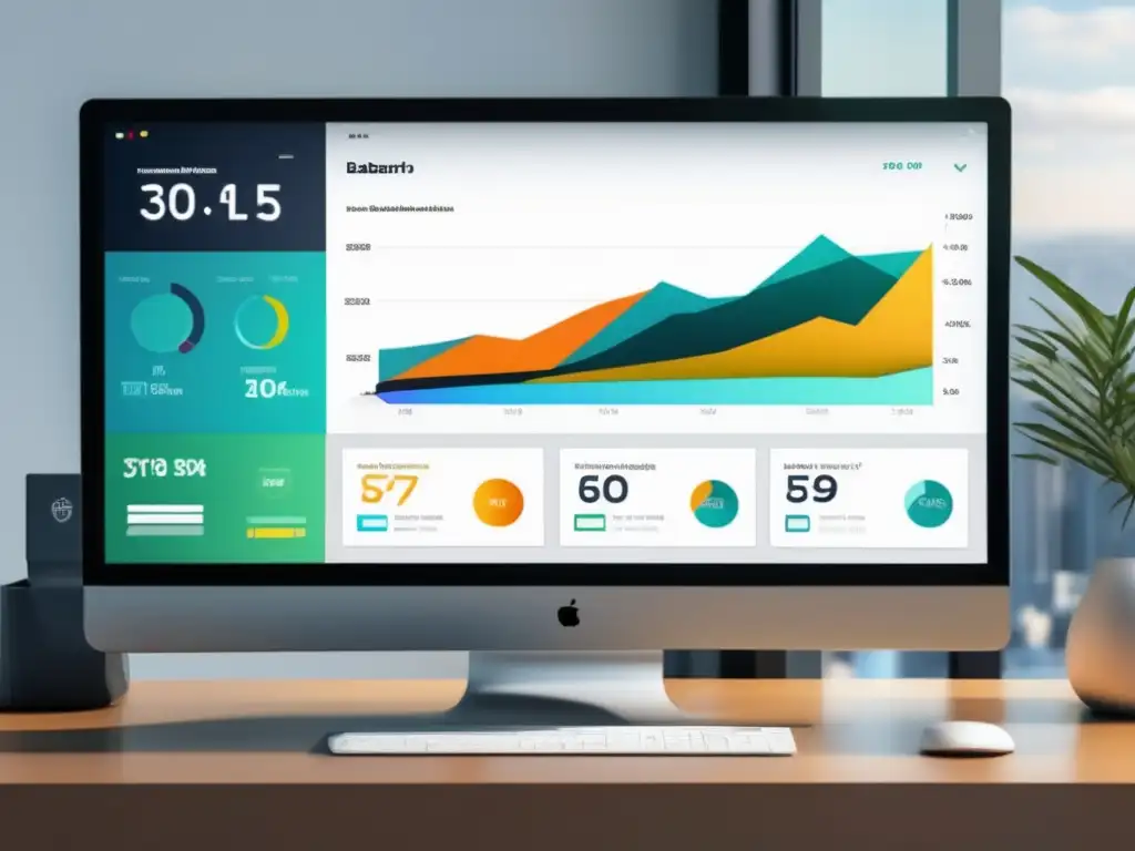 Dashboard digital con herramientas de análisis y optimización de conversiones para marketing de afiliados