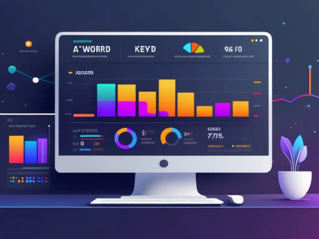 Imagen: Dashboard de análisis de palabras clave para el marketing de afiliados