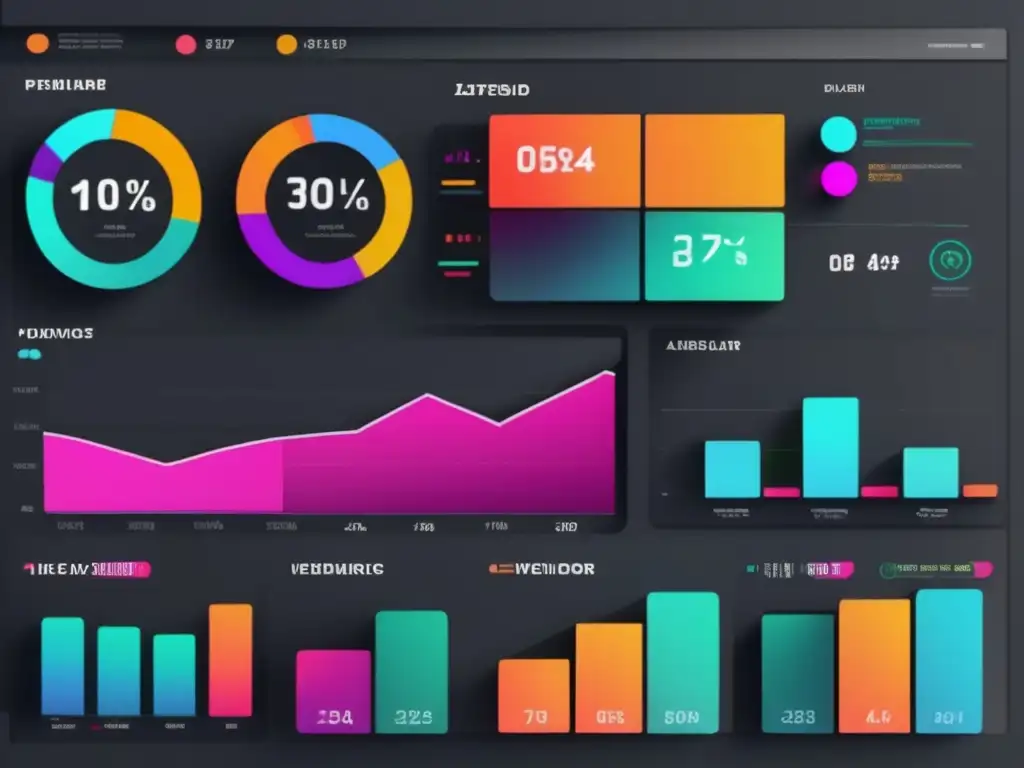 Dashboard digital con métricas clave para marketing de afiliados