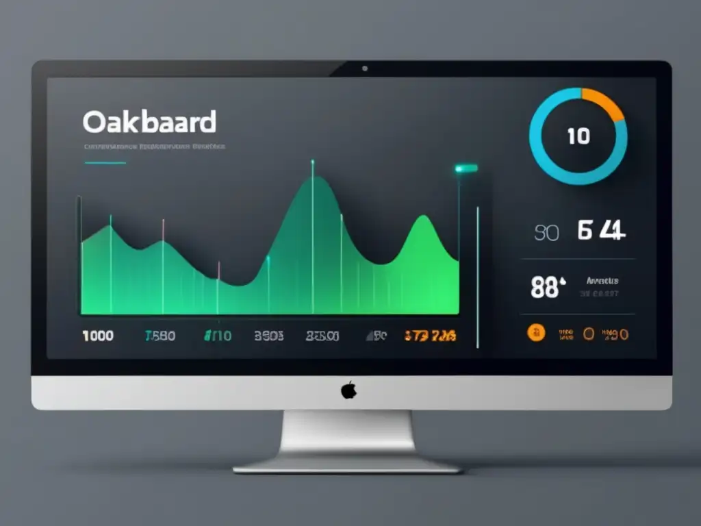 Tablero digital minimalista con métricas de optimización de conversiones en marketing de afiliados