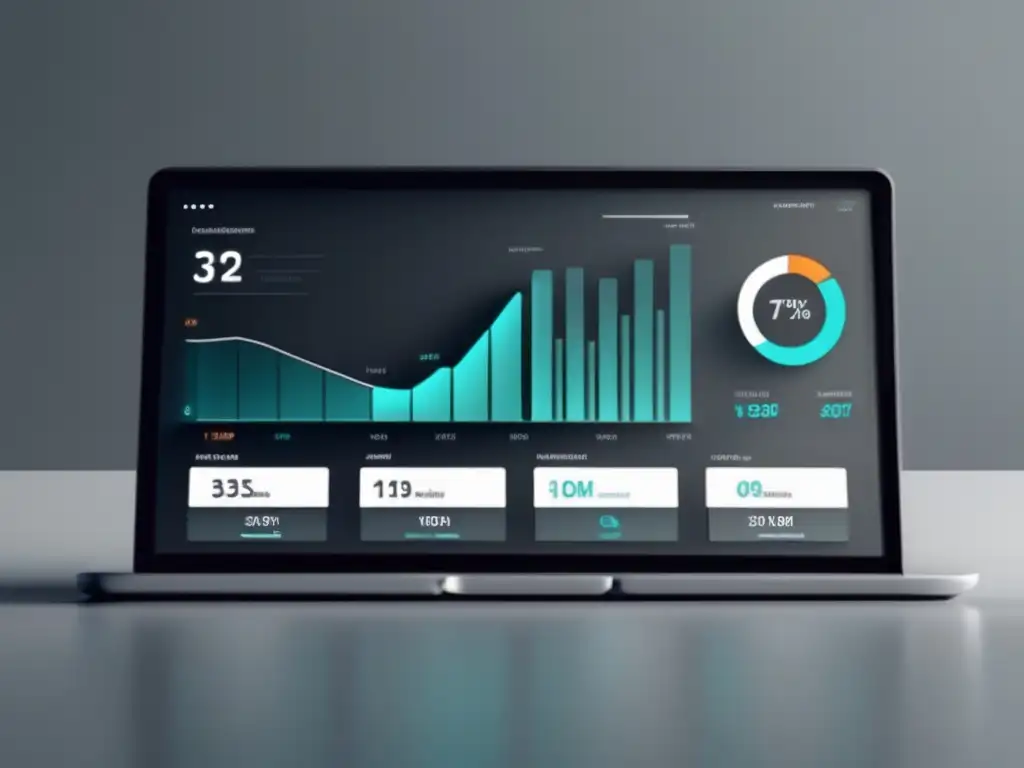 Herramientas de tracking para el marketing de afiliados en un dashboard digital moderno y minimalista