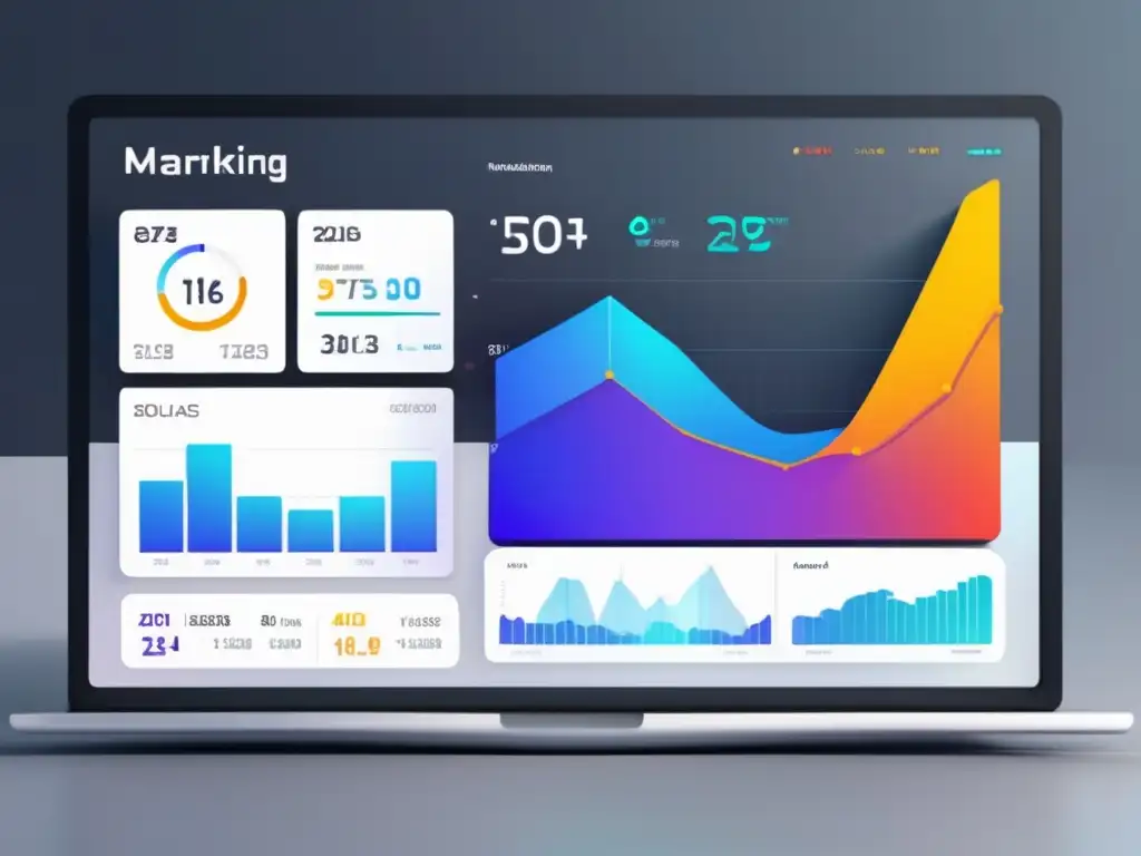 Dashboard digital con métricas clave para maximizar ingresos en marketing de afiliados