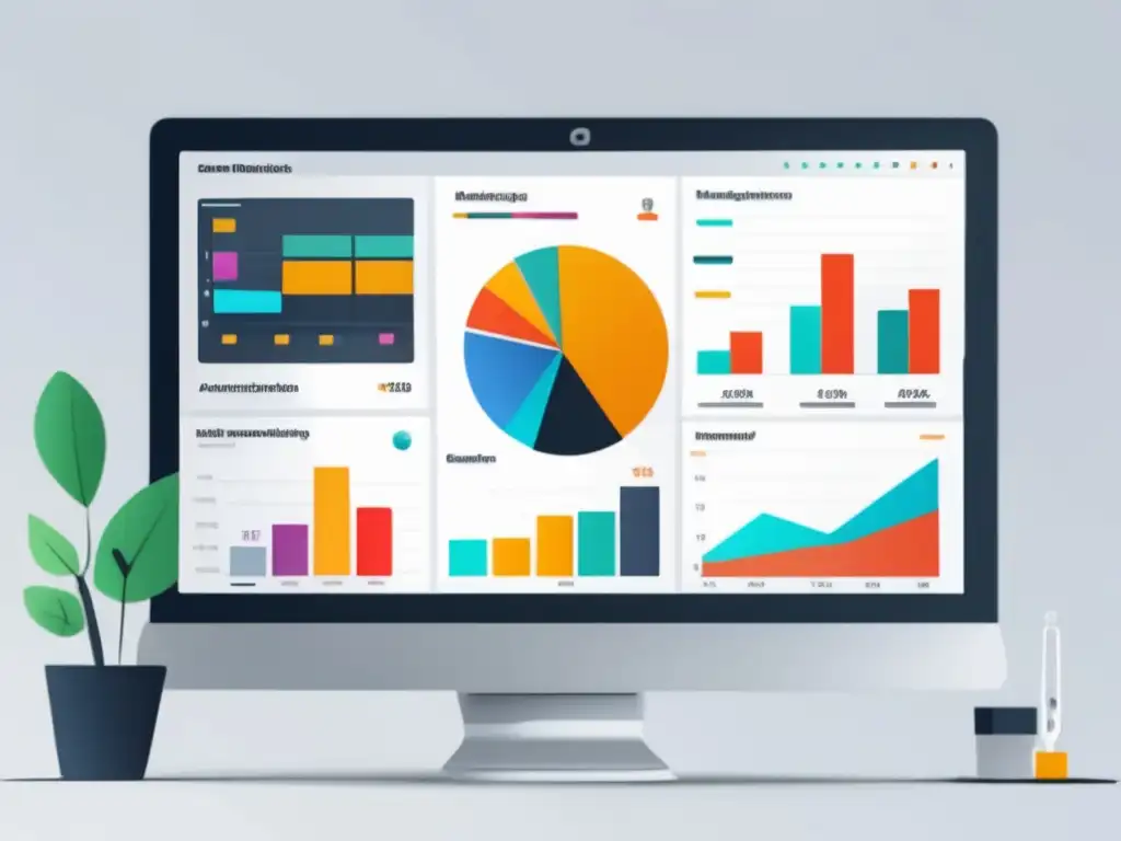 Un dashboard moderno y minimalista de análisis de datos en el marketing de afiliados