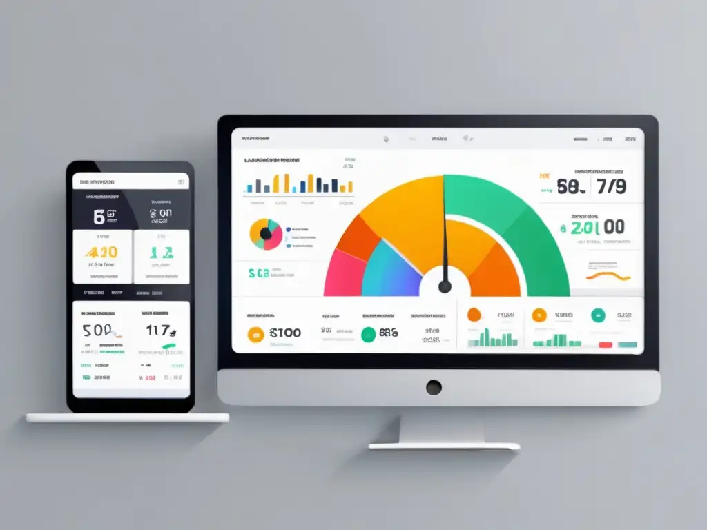 Dashboard digital con métricas clave para mejorar conversiones en marketing de afiliados