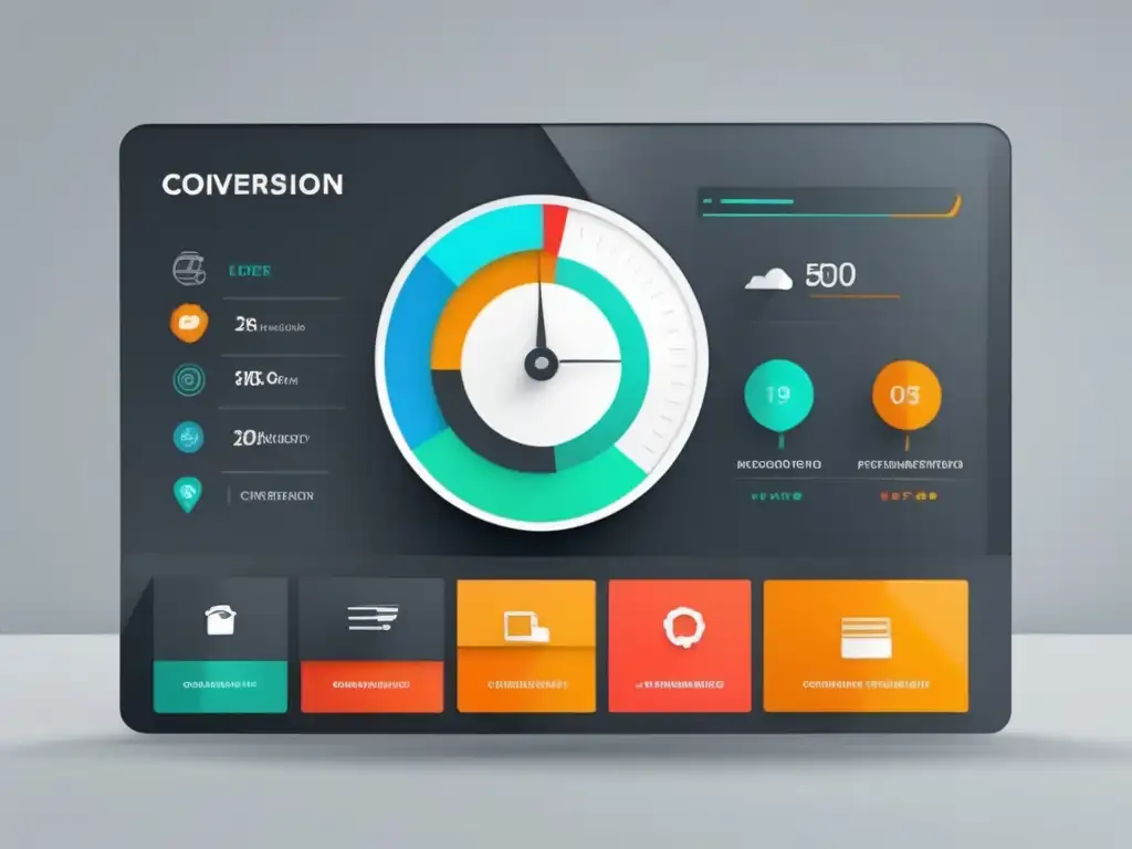 Dashboard con herramientas de optimización de conversiones para el marketing de afiliados