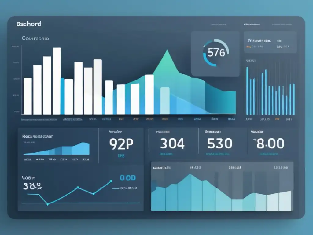 Dashboard moderno y minimalista de análisis de datos en el marketing de afiliados