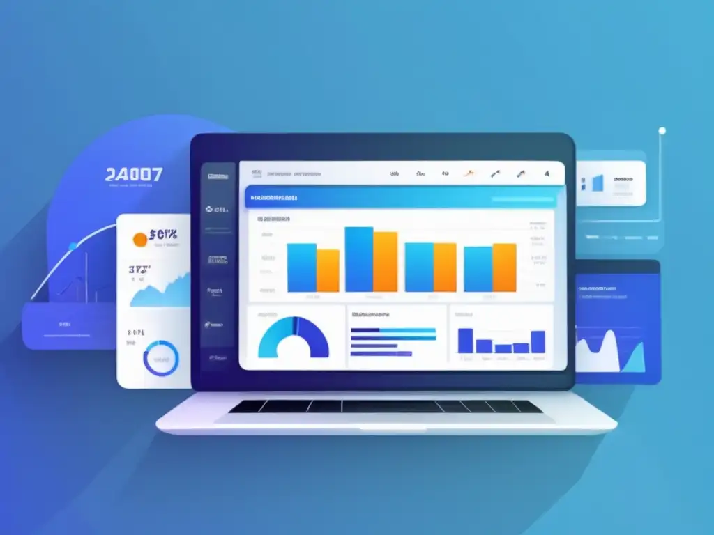 Dashboard de herramientas de optimización para afiliados de marketing