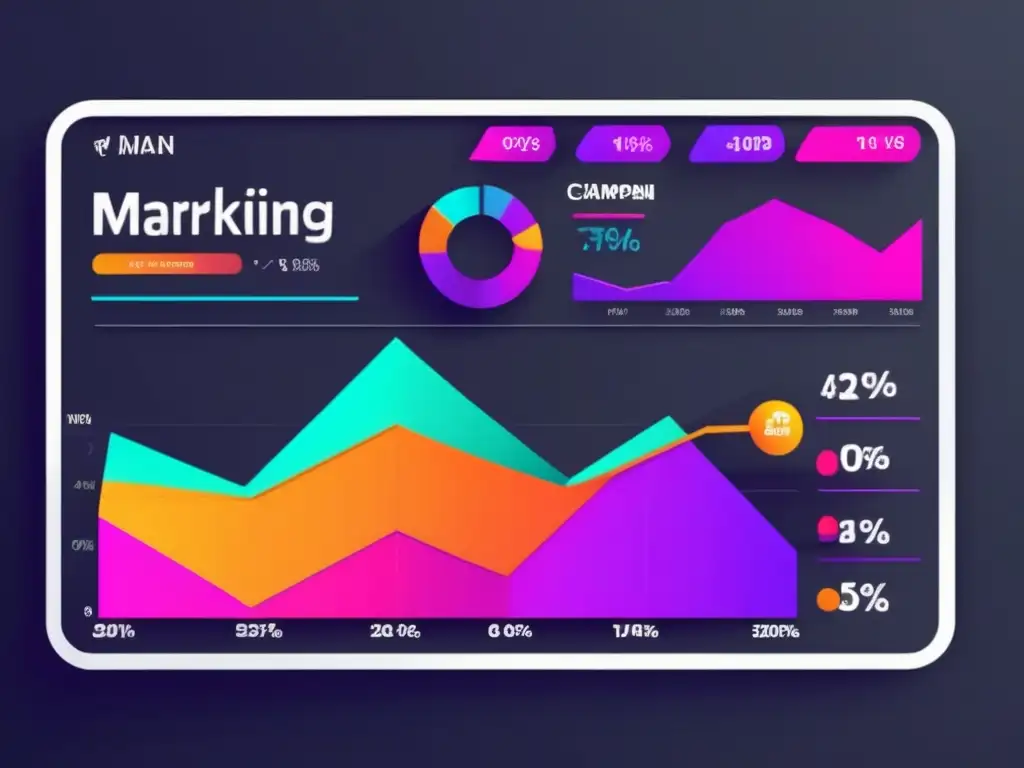 Dashboard de marketing de afiliados con gráficos de rendimiento y métricas clave