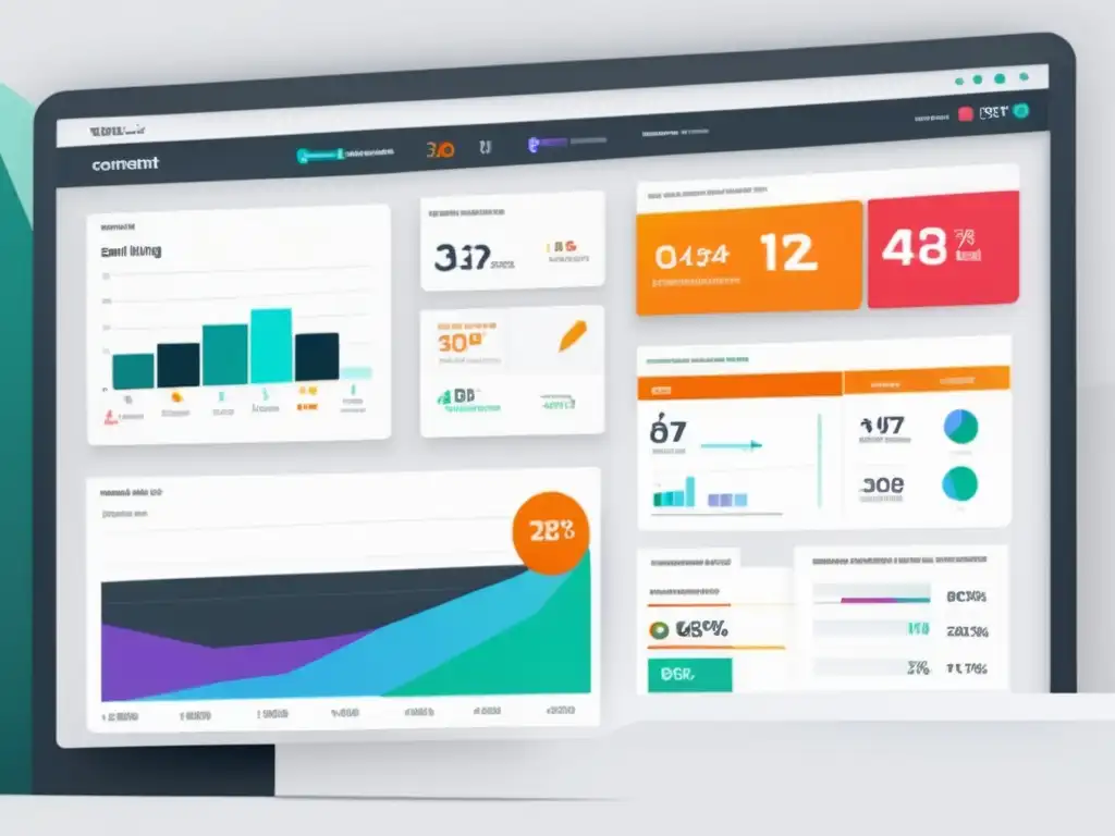 Dashboard de marketing afiliado con métricas y gráficos