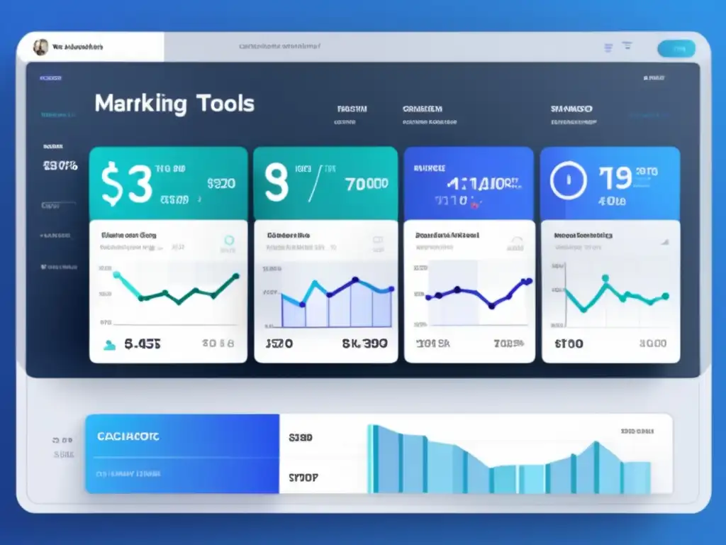 Dashboard intuitivo y moderno para herramientas de tracking en marketing de afiliados