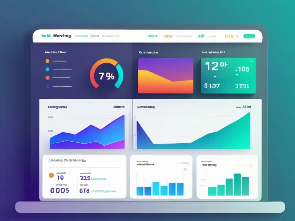 Dashboard moderno y minimalista de marketing de afiliados