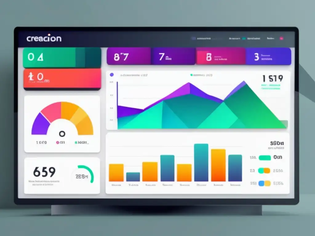 Panel de control digital moderno con diseño minimalista y métricas clave para el marketing de afiliados