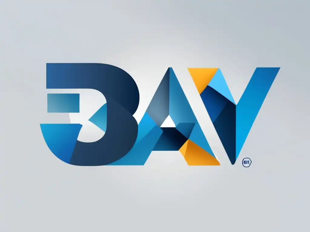 Logo innovador de eBay en blanco y azul, representando los programas de afiliados