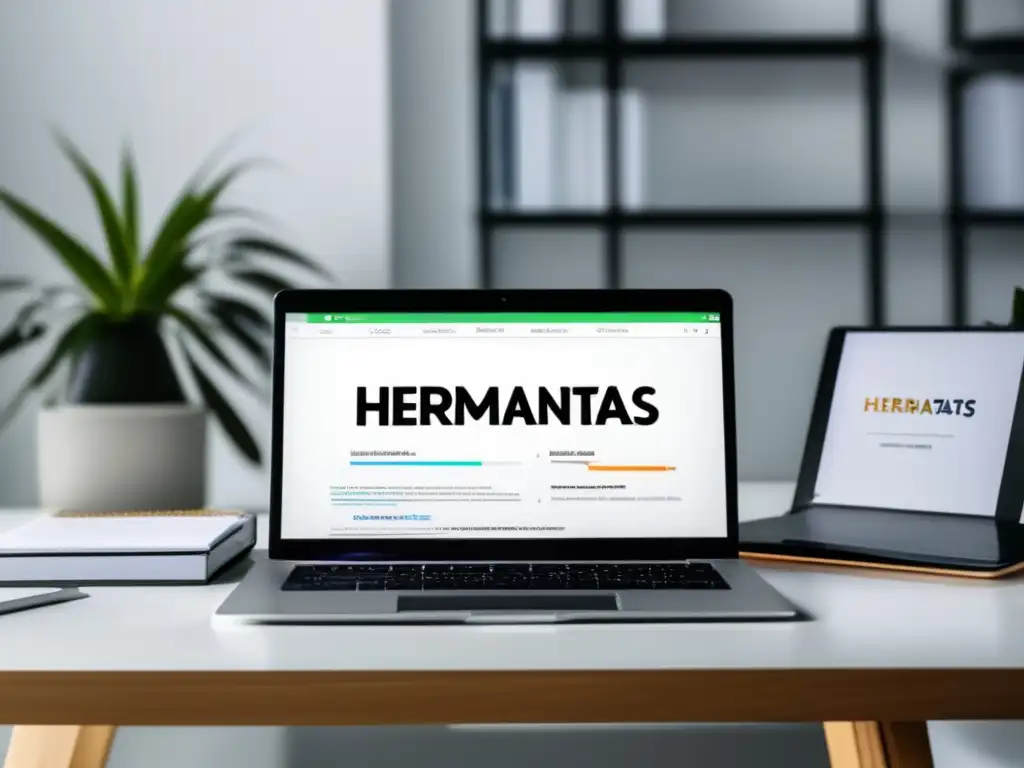 Espacio de trabajo moderno con herramientas de afiliados