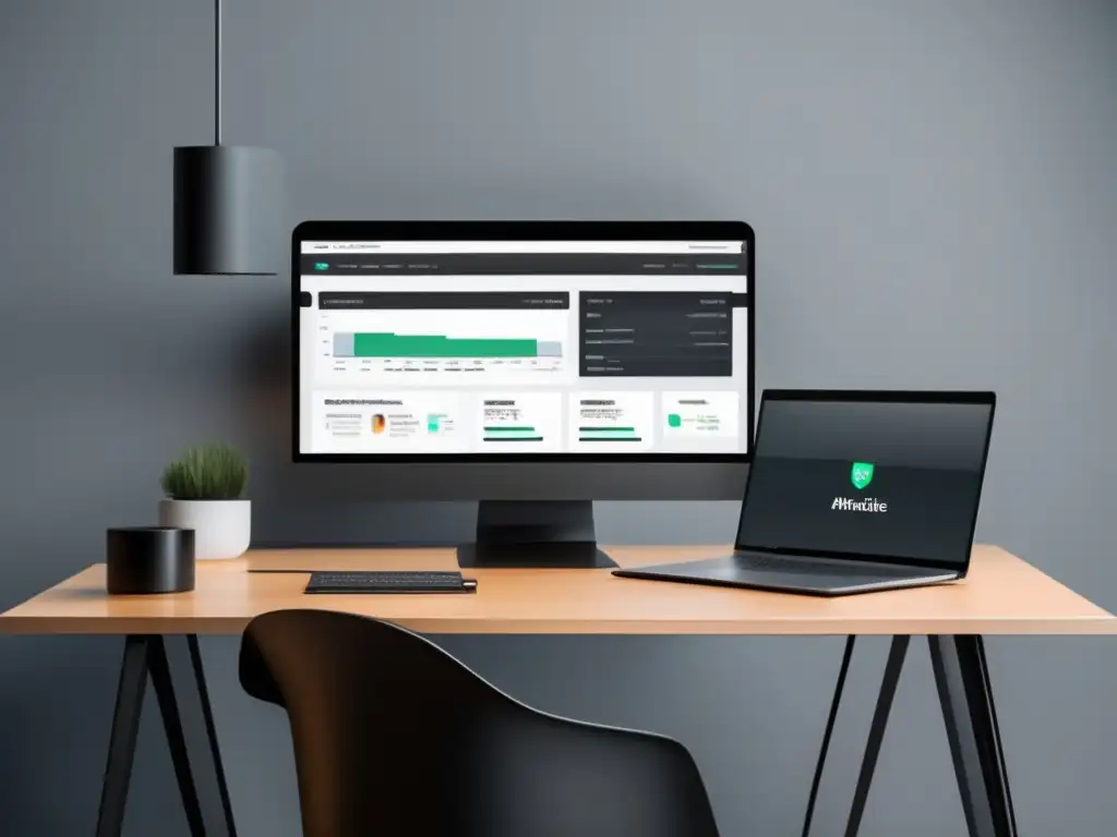 Espacio de trabajo minimalista para herramientas de marketing de afiliados