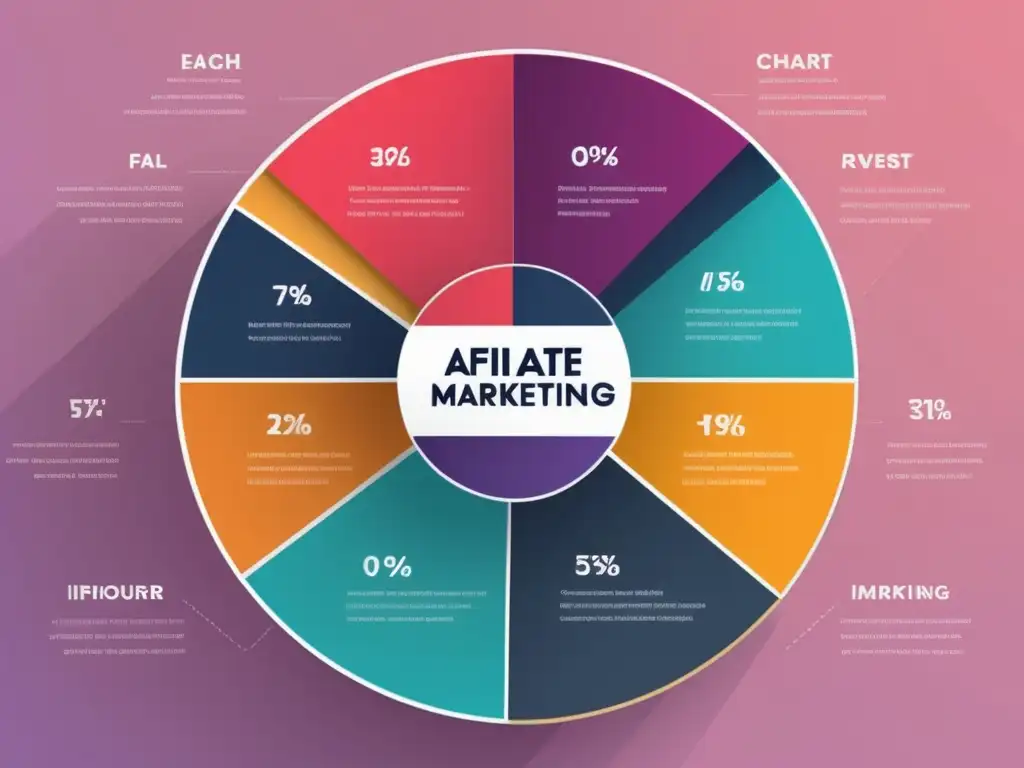 Pie chart de estrategias de marketing de afiliados más efectivas