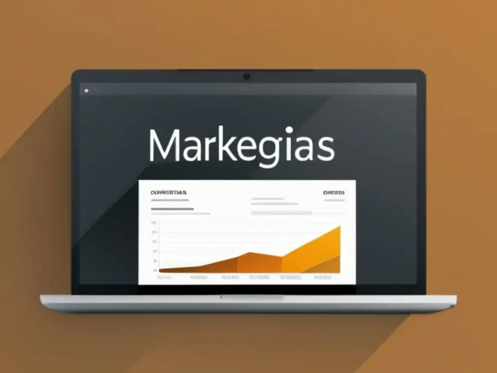 Laptop elegante con Google Analytics para estrategias de marketing de afiliados