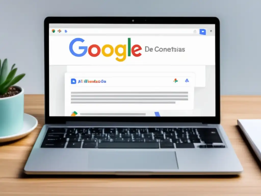 Laptop muestra resultados SEO para marketing de afiliados