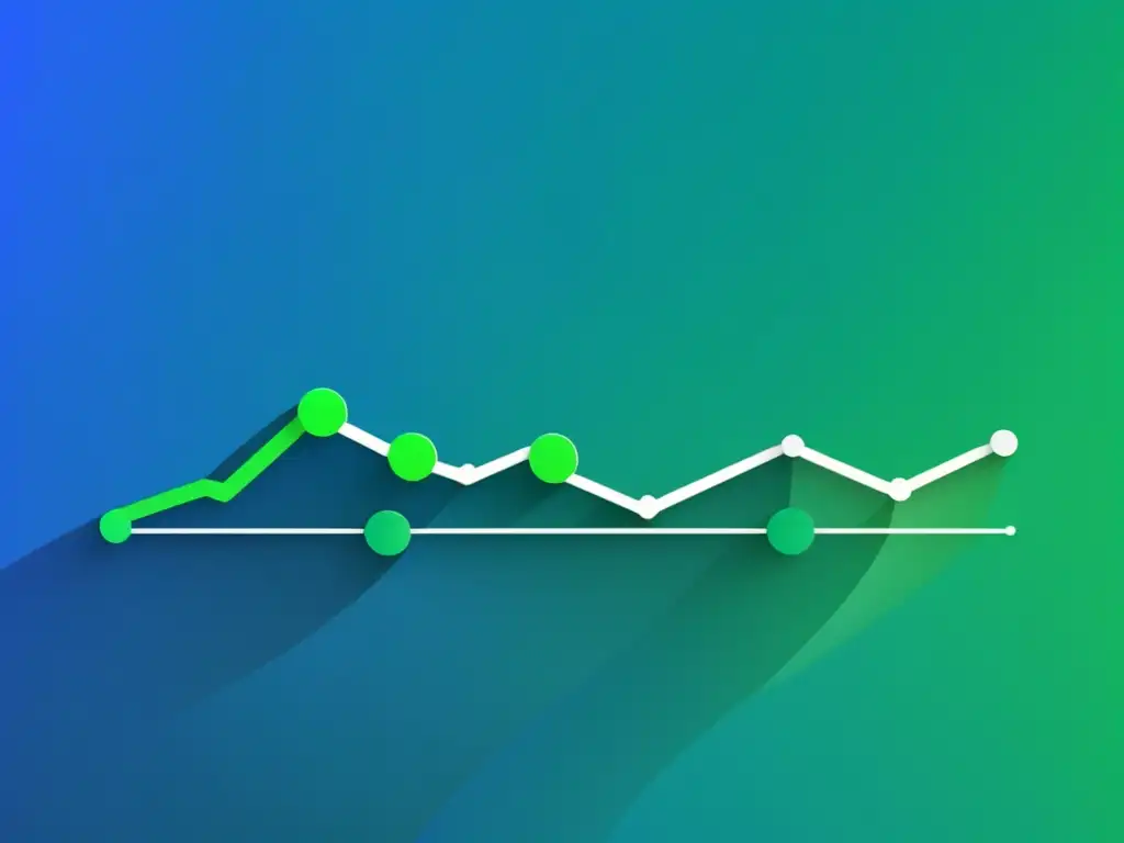 Gráfico de línea minimalista que refleja el éxito de adaptación de una estrategia SEO a los cambios en los algoritmos de Google