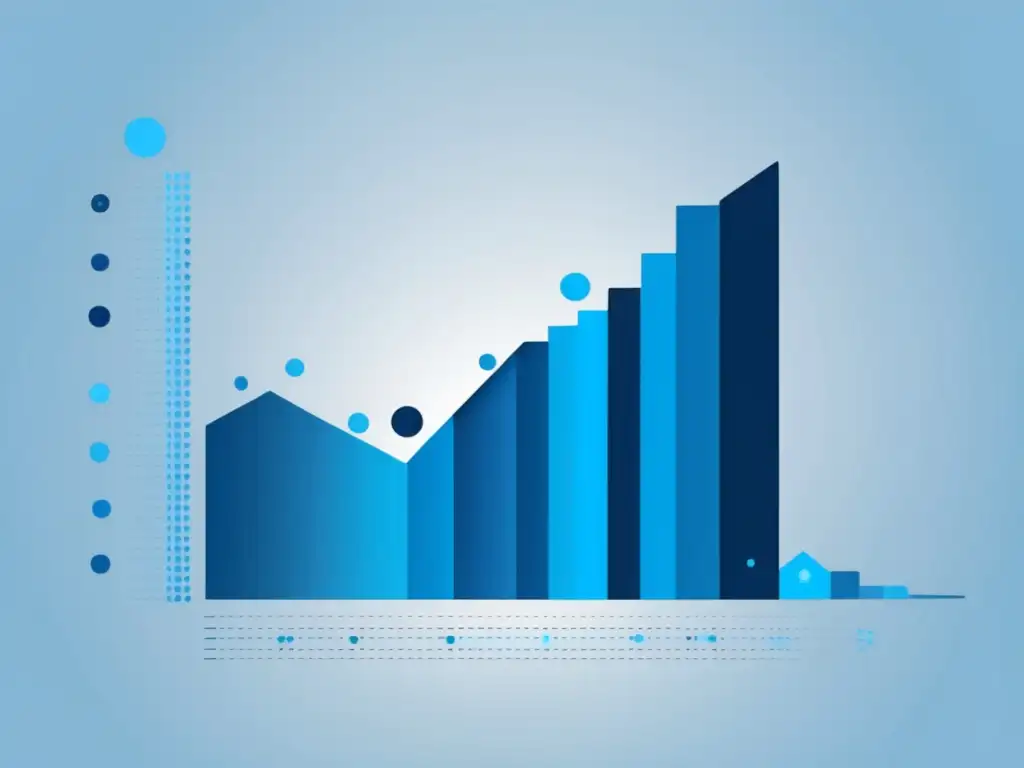 Gráfico minimalista y vibrante de análisis de conversiones en el marketing de afiliados