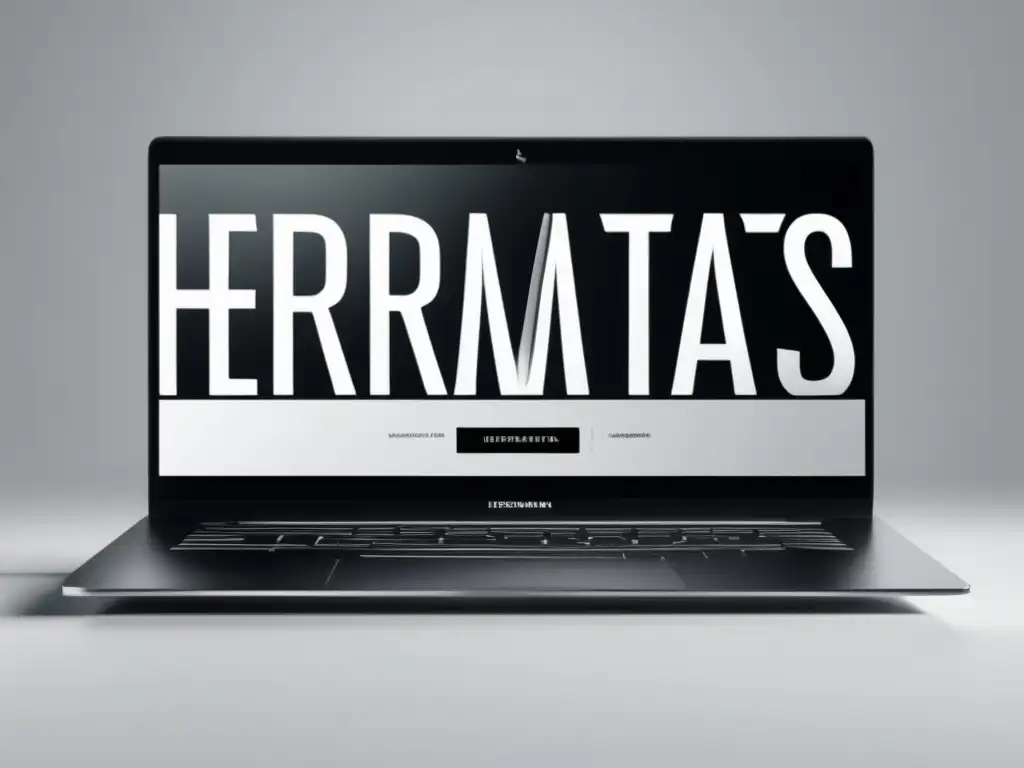 Imagen de laptop negro con texto 