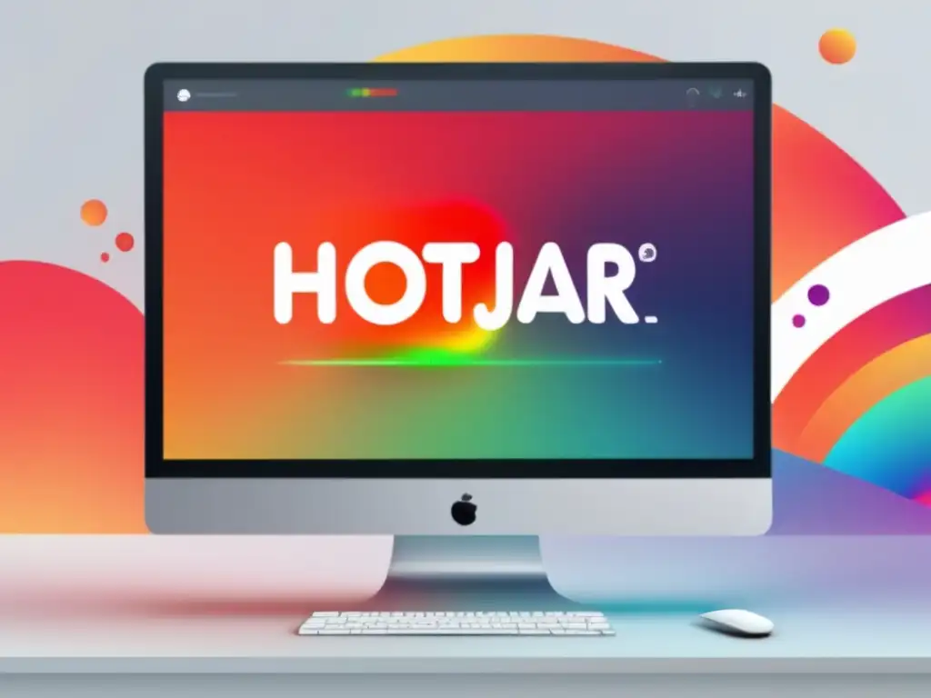 Herramientas para mejorar conversiones en marketing de afiliados, Hotjar analítica y encuestas en pantalla de ordenador blanco