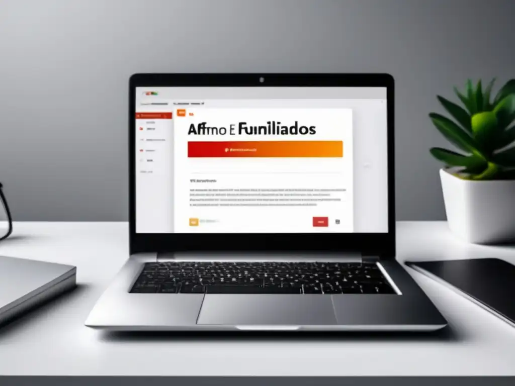 Imagen: Laptop elegante y profesional con productos y beneficios del programa de afiliados AliExpress