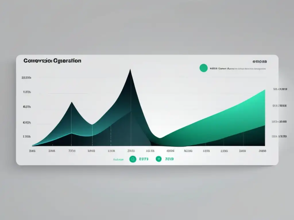 Imagen de optimización de conversiones con diseño moderno y gráfico de progreso ascendente