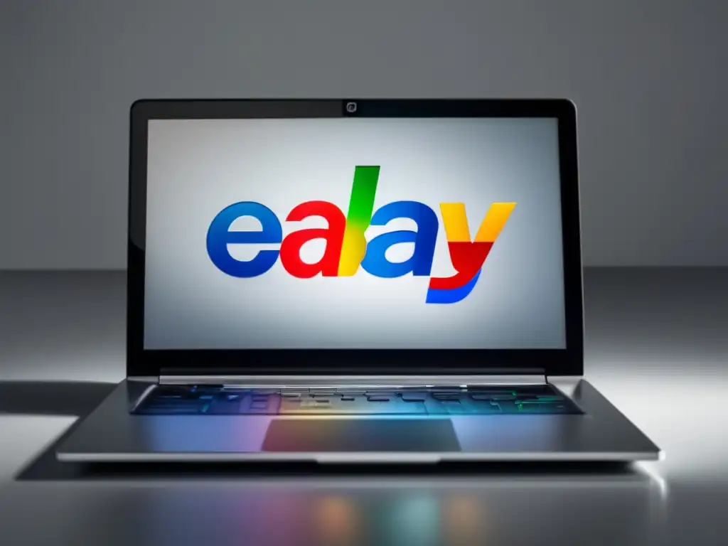 Imagen de laptop con logo de eBay: programas de afiliados de eBay