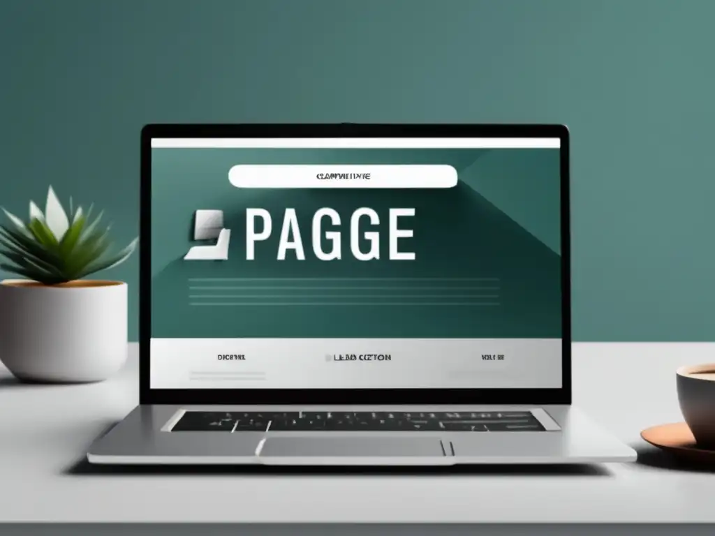 Laptop moderno creando landing page