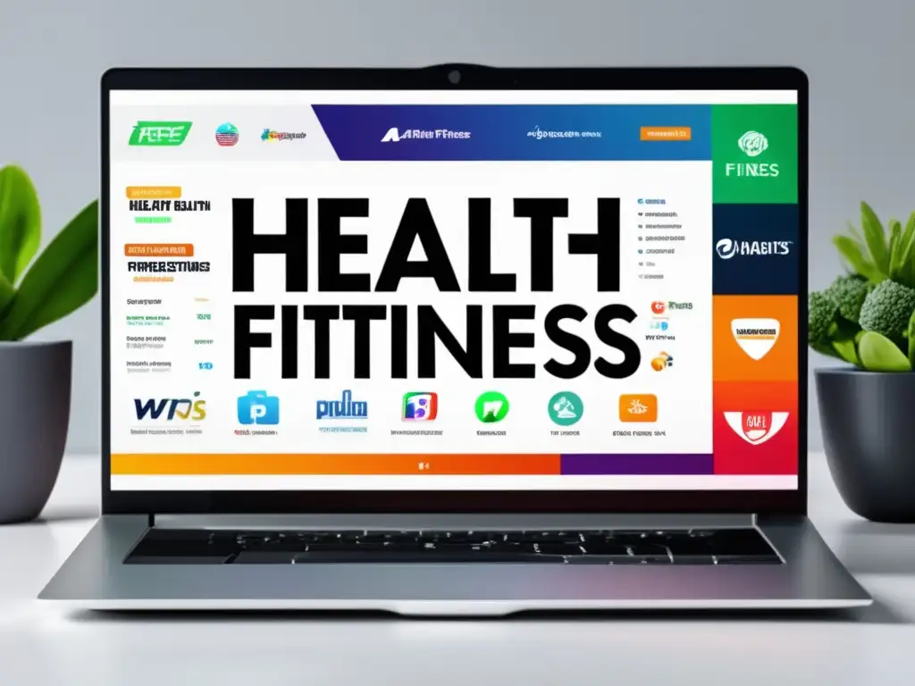 Laptop con programas de afiliados de salud y fitness confiables