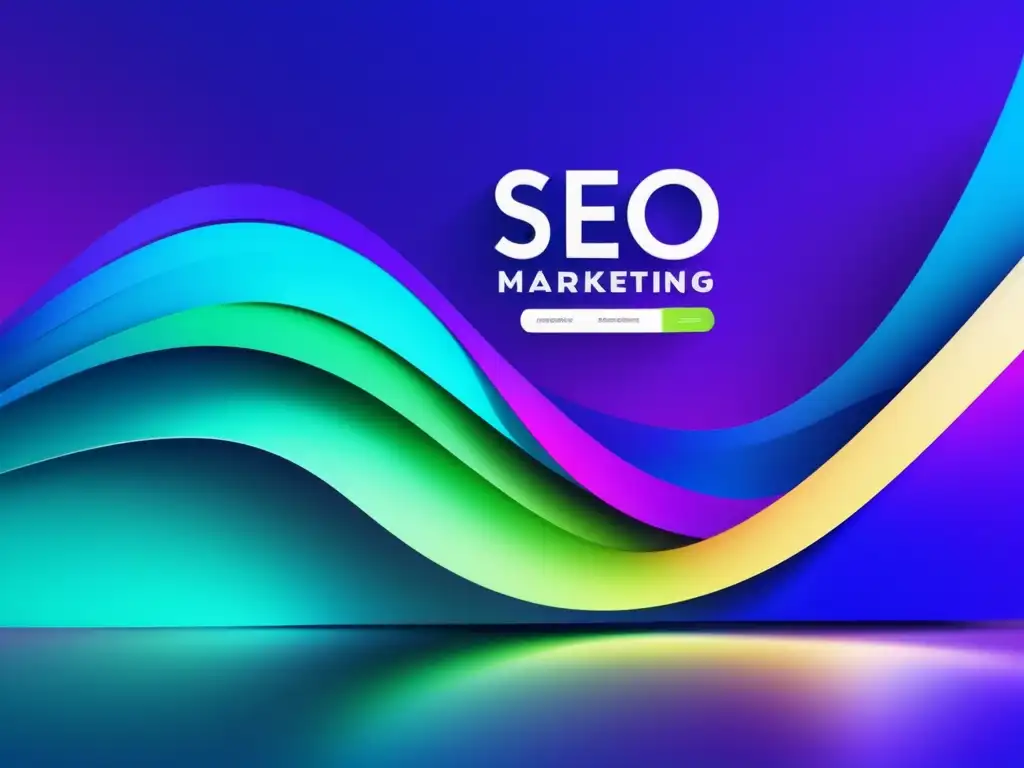 Diseño minimalista y vibrante que refleja las tendencias de búsqueda en el SEO para el marketing de afiliados