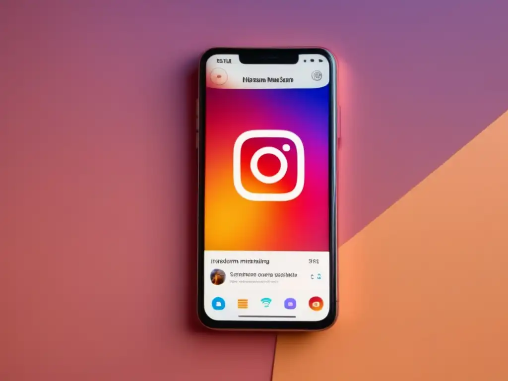 Estrategias de marketing en Instagram: smartphone con feed de afiliados