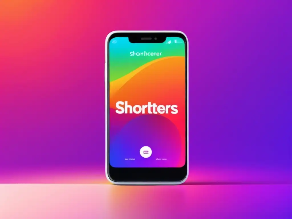 Smartphone moderno y minimalista con fondo colorido