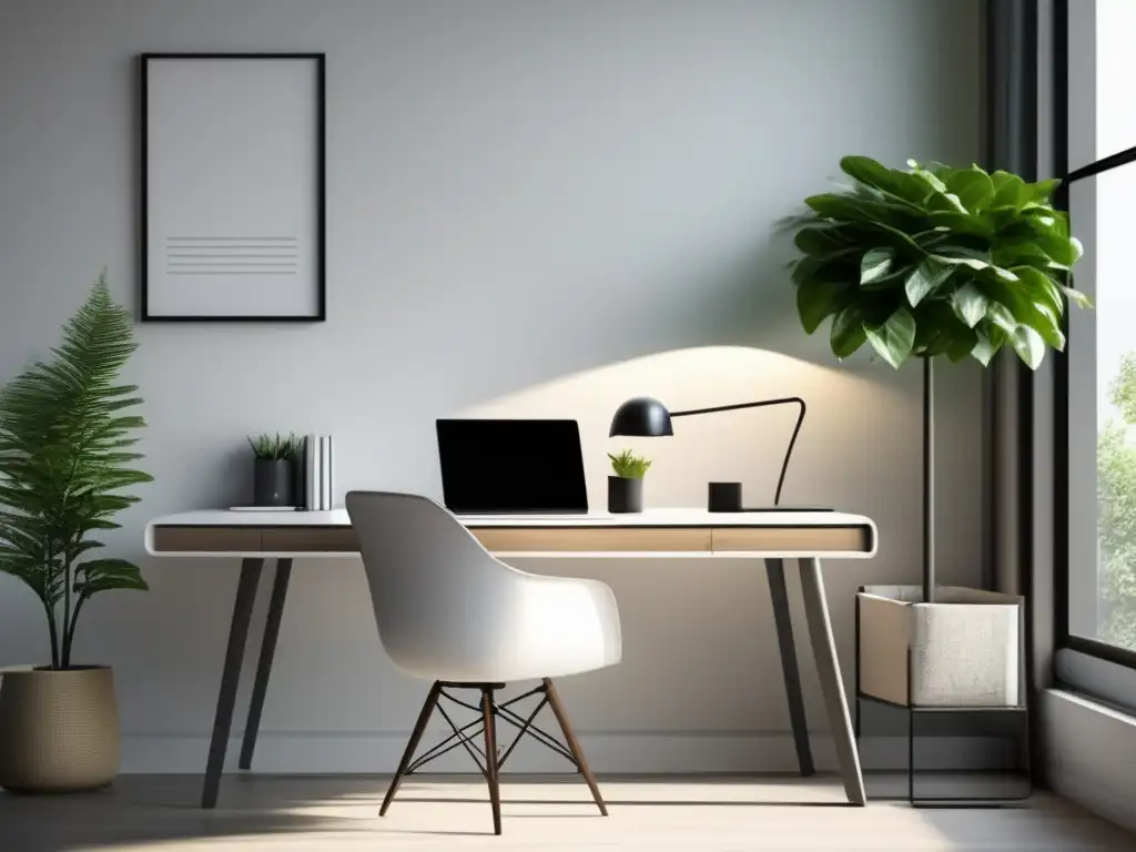 Espacio de trabajo minimalista con luz natural - Herramientas gratuitas para marketing de afiliados