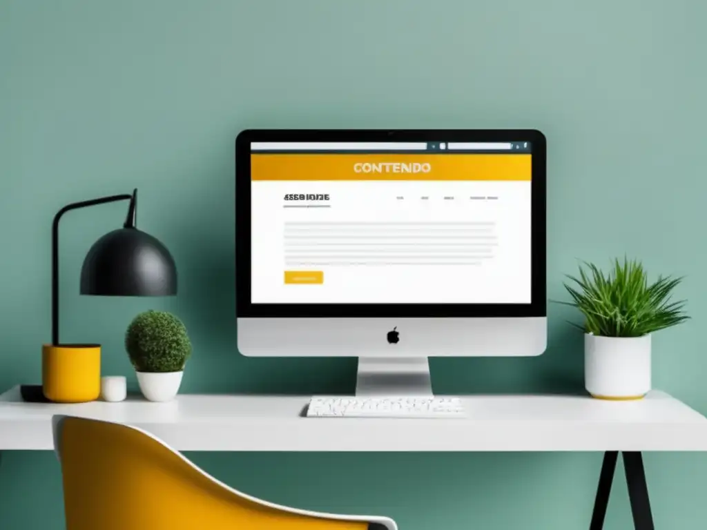 Oficina minimalista y moderna para SEO en marketing de afiliados: Técnicas efectivas para contenido