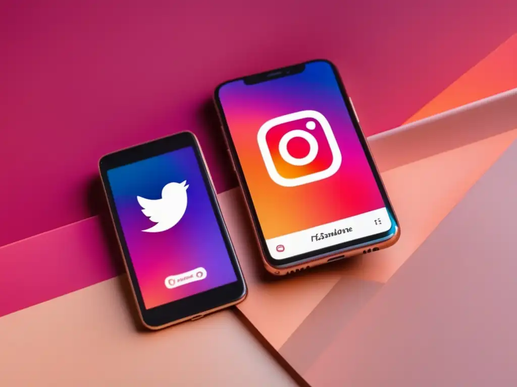 Smartphone con Instagram, hashtags estratégicos, influencer y análisis de resultados en redes sociales