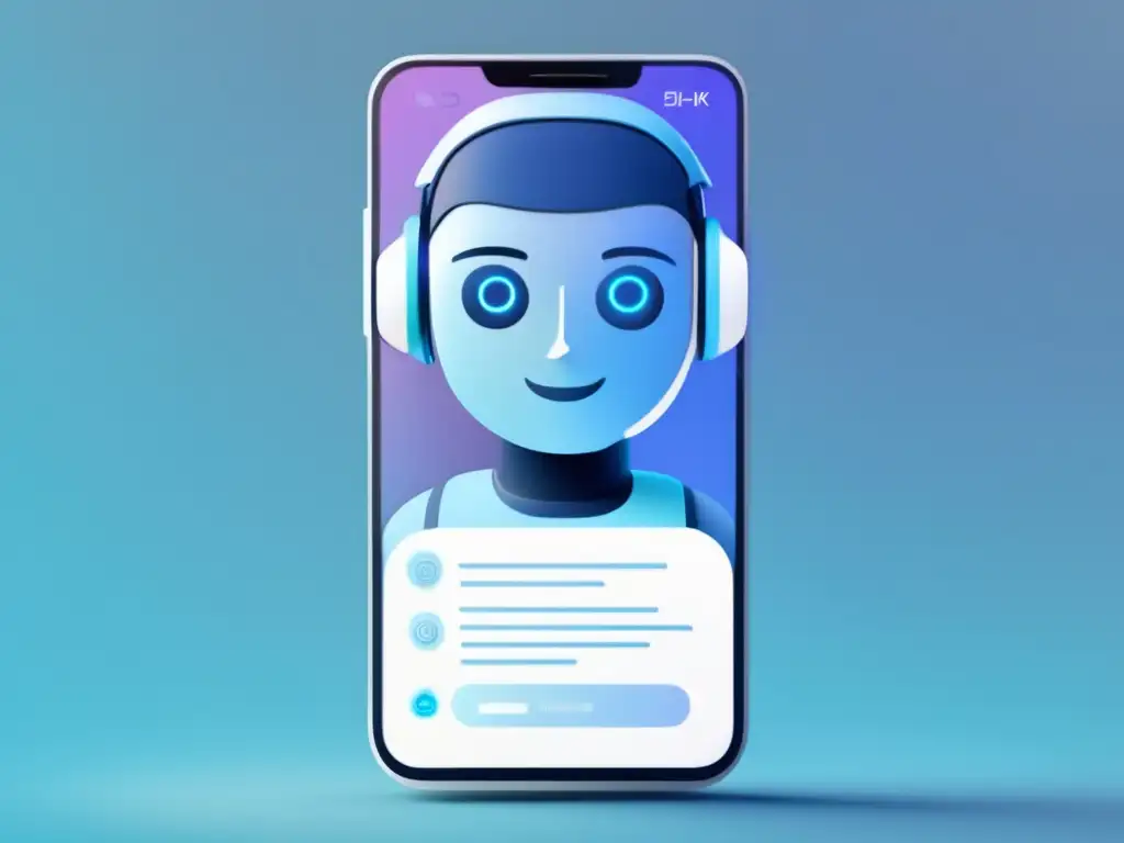 Interfaz chatbot 8k ultradetallada con IA para aumentar conversiones en marketing de afiliados