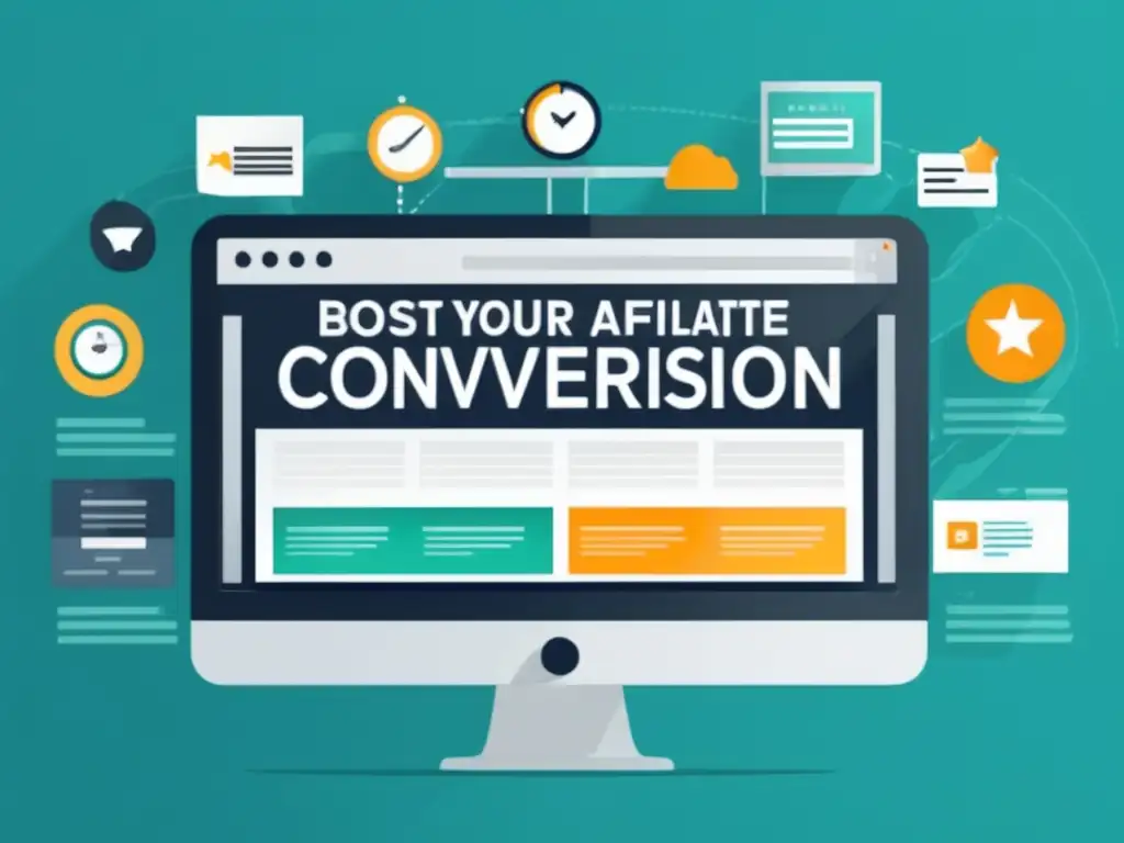 Interfaz web minimalista y moderna para aumentar la tasa de conversión en marketing de afiliados