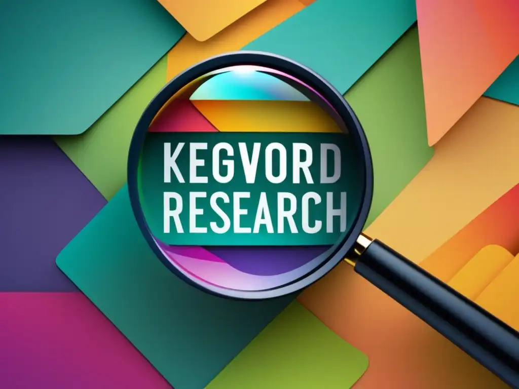 Herramientas de Keyword Research para afiliados en un fondo abstracto y moderno