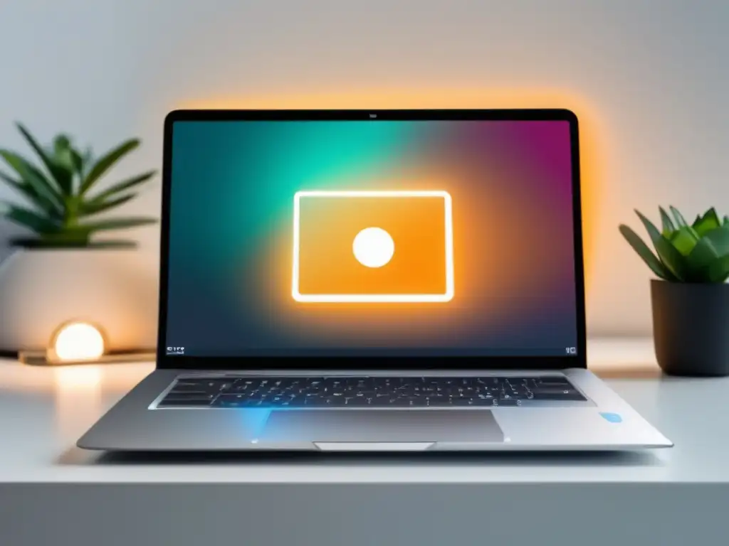 Laptop minimalista con logo VigLink, rodeada de íconos de marketing de afiliados