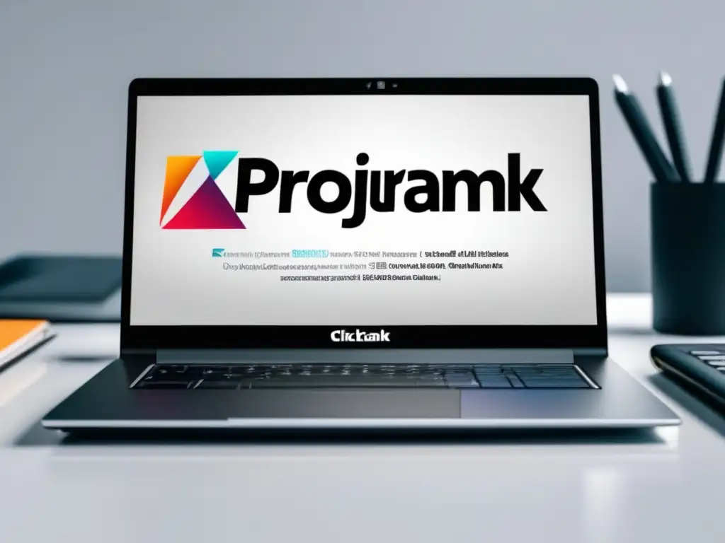 Laptop ClickBank programa de afiliados, moderno y profesional