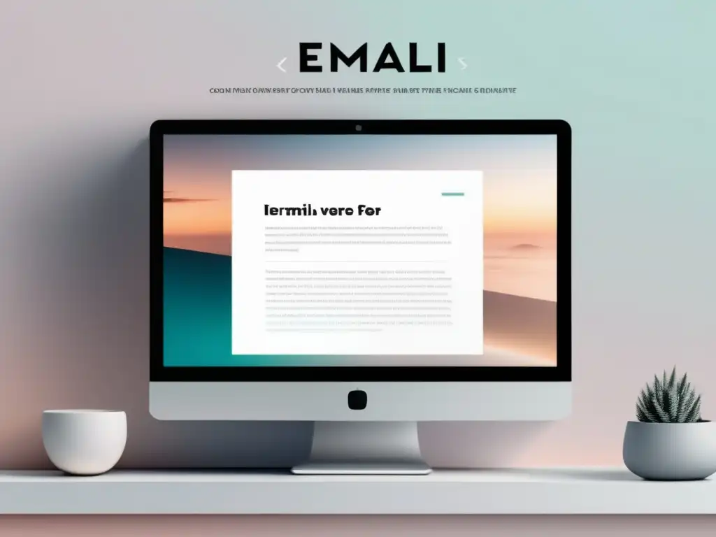 Plantilla de newsletter de email en blanco con diseño minimalista y moderno, ideal para estrategias de marketing de afiliados exitosas