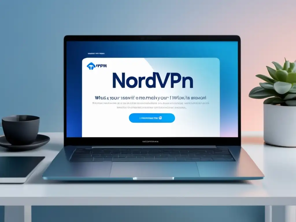 Programa afiliados NordVPN: pantalla limpia y moderna, logo destacado, ambiente profesional y elegante