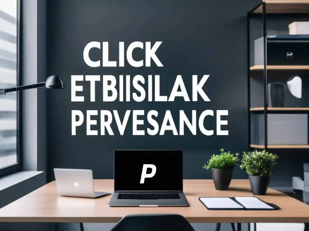 Persona trabajando en escritorio con motivación en ClickBank