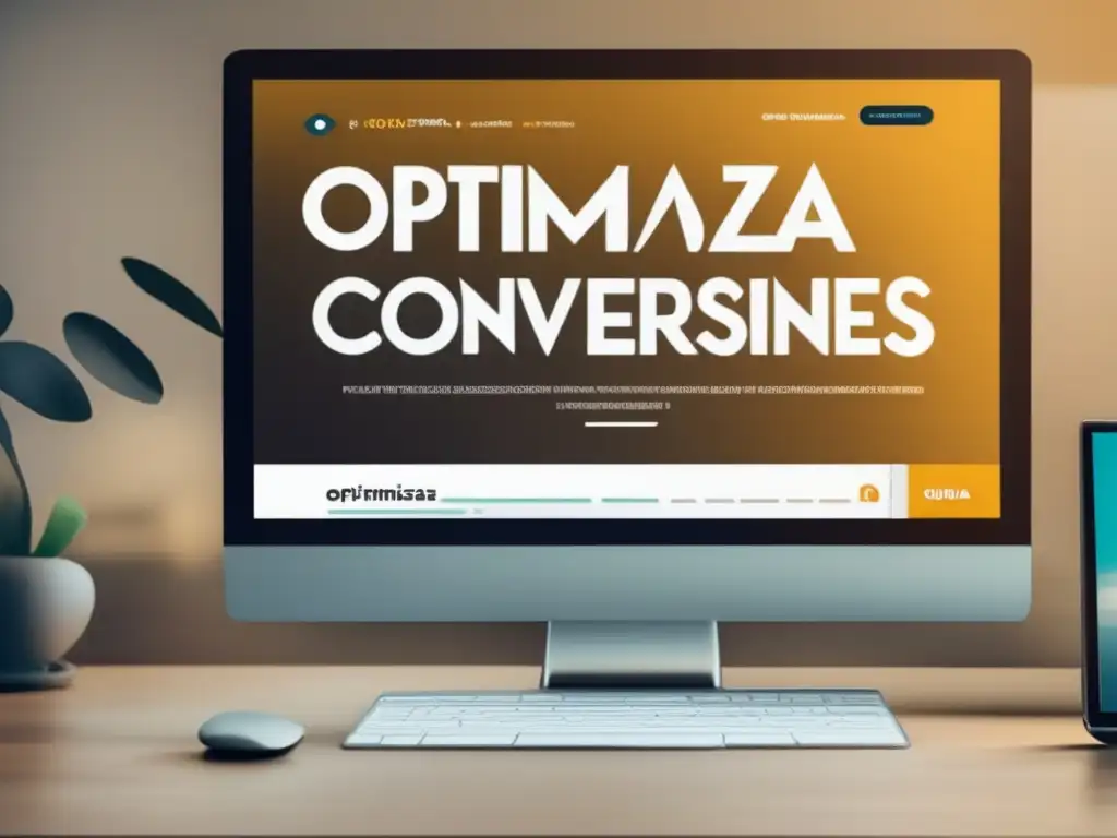 Guía para optimizar conversiones en marketing de afiliados: diseño web moderno con llamado a la acción vibrante