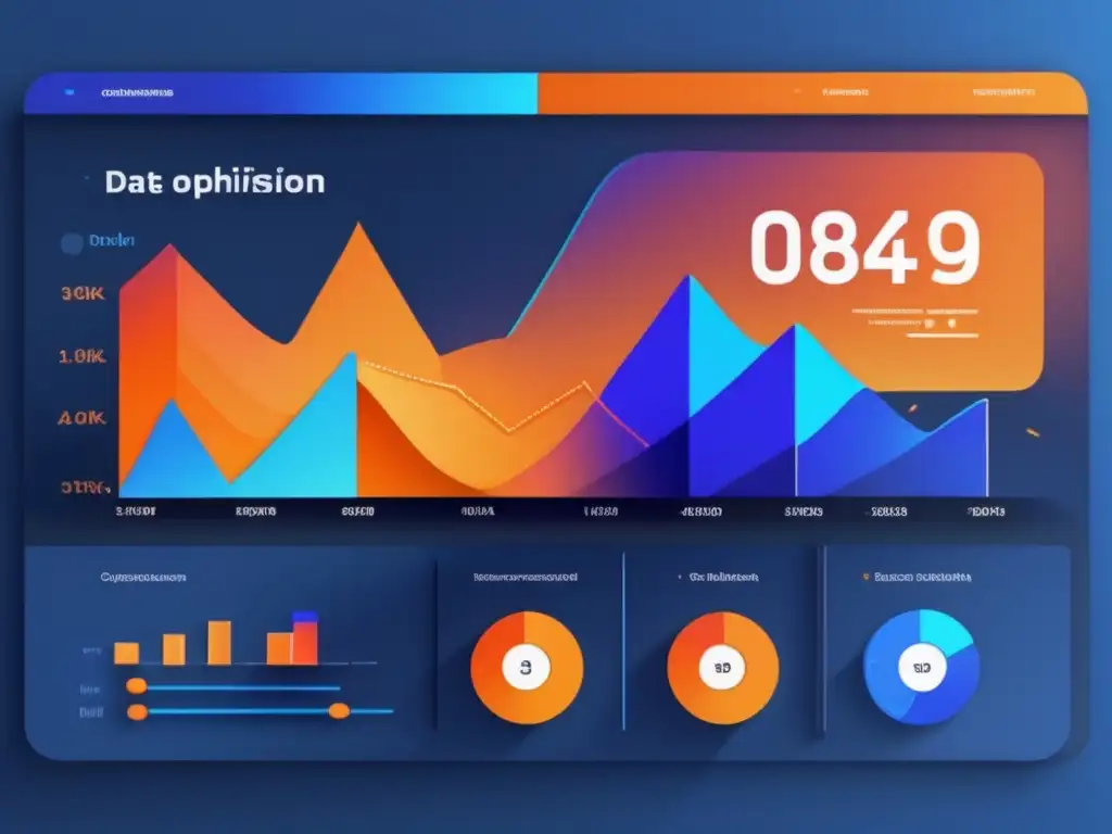 Gráfico de datos y optimización de conversiones en marketing de afiliados